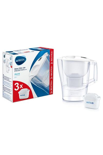 BRITA Cana filtrare apa BRITA Aluna Starter pack BR1040564, 2.4 l + 3 filtre Maxtra+ (Alb)