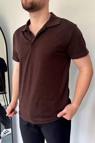 VİP LOKAL Μπλουζάκι με γιακά πόλο Bitter Brown