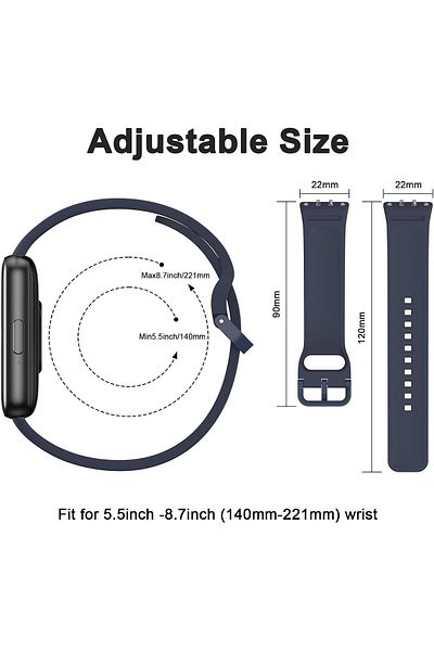 AWH سوار رياضي متوافق مع Samsung Galaxy Fit 3 - سوار سيليكون ناعم مقاوم للماء للرجال والنساء