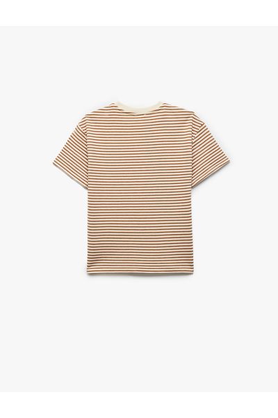 Koton Cotton Short Sleeve Crew Neck Stripe T-Shirt