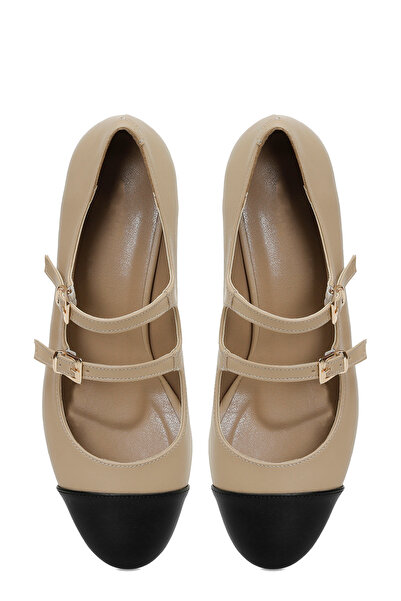 Polaris 325038.Z 5FX Krem Kadın Topuklu Ayakkabı