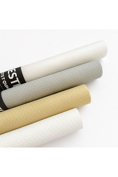 ESTRON 4 Pieces 1.5 Meters Non-Slip Shelf Drawer Cover - Transparent Gray Ecru Beige Eva Material