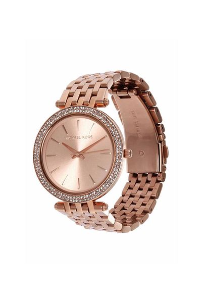 Michael Kors ساعة مايكل كورس دارسي النسائية باللون الذهبي الوردي MK3192