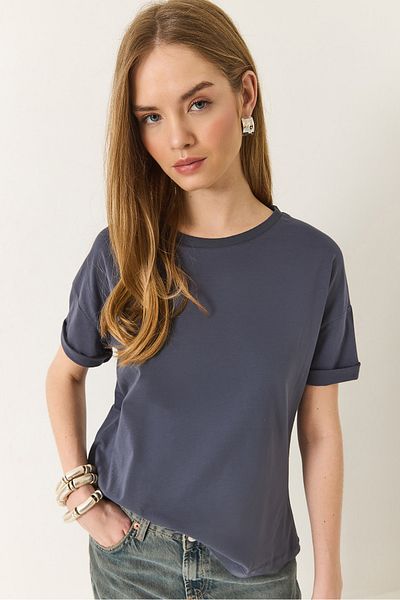 Bianco Lucci Women's 100% Organic Cotton Relaxed Fit T-Shirt 60602050