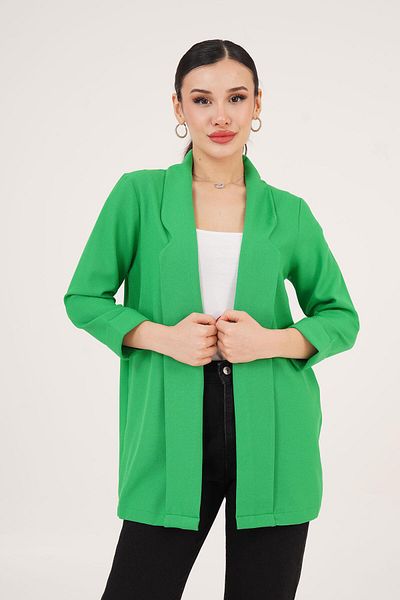 Hipo Trend Benetton Summer Blazer Jacket with Sleeve Fold Stitching Detail