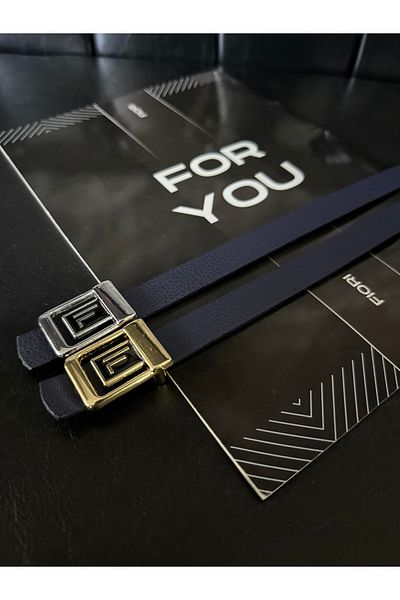 Fiori Curea de damă cu cataramă aurie-argintie cu logo F, curea de damă aurie, curea pentru pantaloni, curea pentru haină