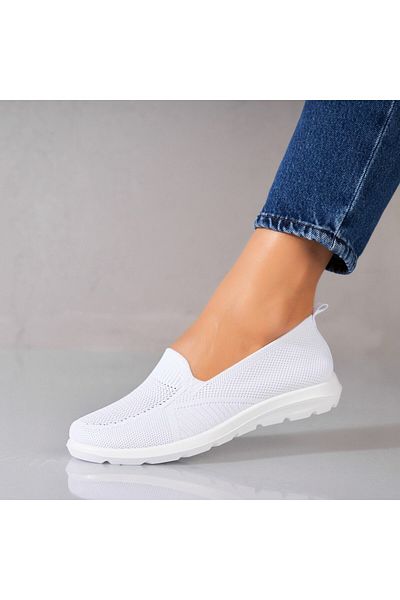 Joana Women's casual shoes in white fabric Xiara