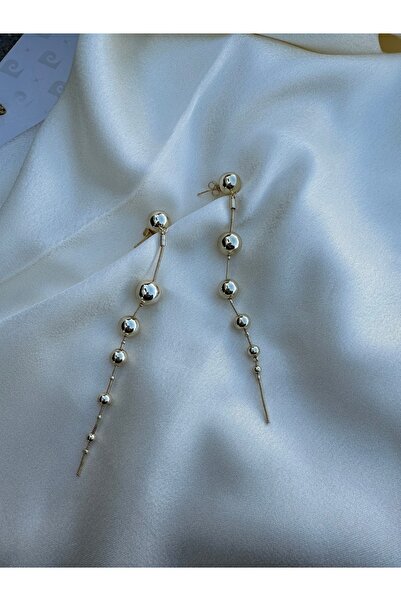 SOFT Kadın Uzun Sallantılı Metal Parlak Küpe