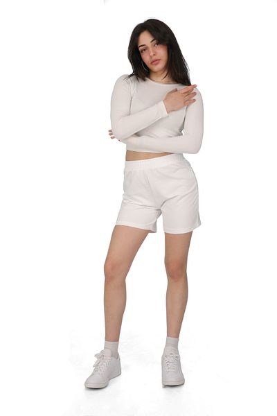 lemontpiel Comfortable Cut Shorts with Elastic Waist 100% Cotton