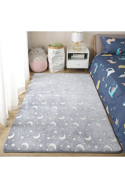 sharpdo Carpet for Living Room Luminous Plush Rug Children Bed Room Thick Fluffy Floor Carpets