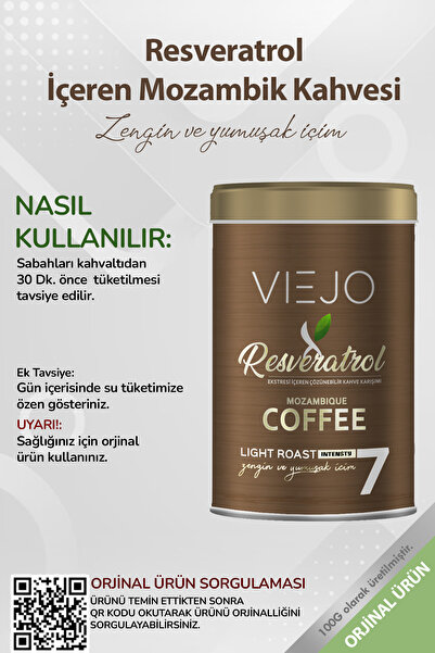 Viejo 3 Adet - Resveratrol Içeren Mozambik Kahvesi