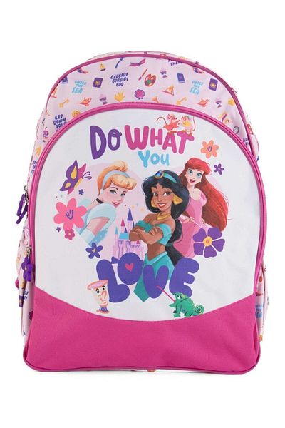 Disney Schoolbag, two compartments and two side pockets, 40x27x15 cm, multicolor, The Princess Disney