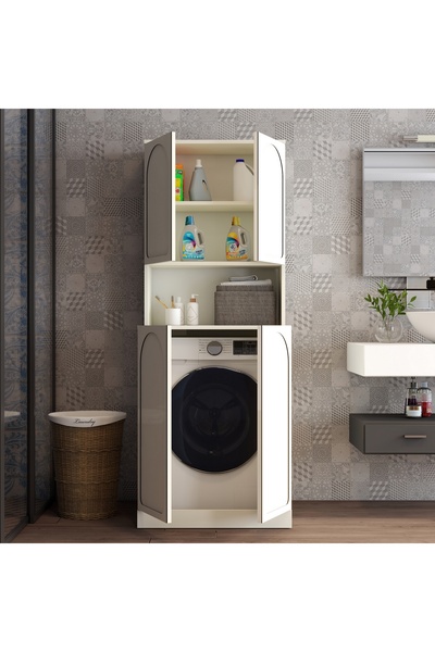 Variant Mobilya Lyon Çamaşır Makinesi Dolabı V101 - Krem