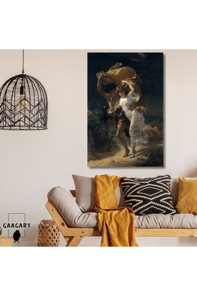 GAAGART Tekli Dikey Kanvas Duvar Tablosu Ünlü Ressam Pierre Auguste Cot The S...