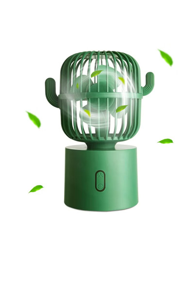 COOYA Cactus Fan, Cute Desk Fan Small Mini Office Desk Fan Quiet, 80 Degree Rotation USB Portable Fans