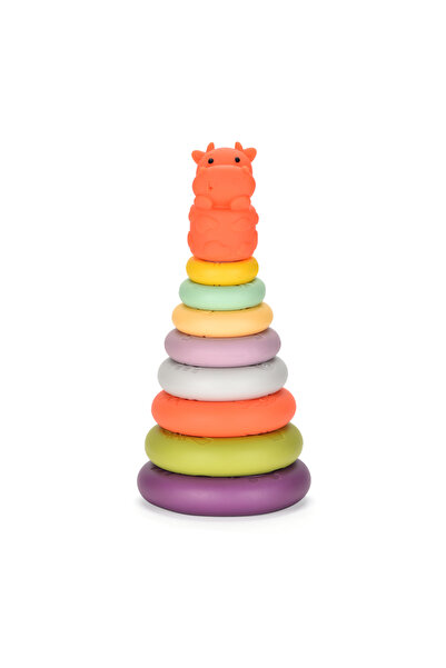 STEM مجموعة أبراج حلقات بلاستيكية تعليمية متعددة الألوان