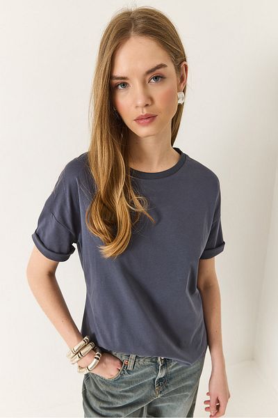 Bianco Lucci Women's 100% Organic Cotton Relaxed Fit T-Shirt 60602050