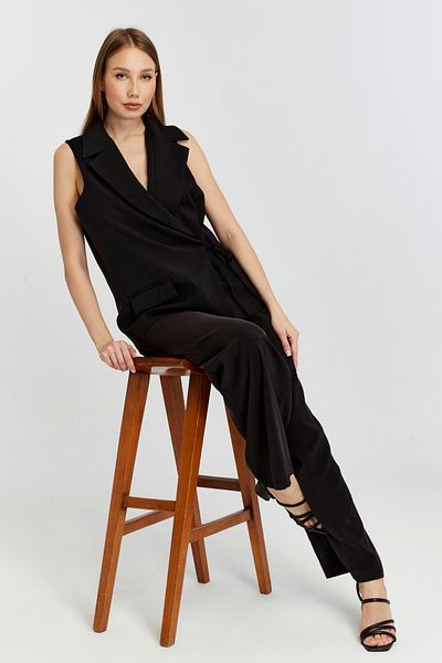 Bolivente Black Wide Leg Woven Trousers