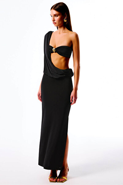 Love On Friday MILA Straplez Uzun Abiye Elbise (Siyah)