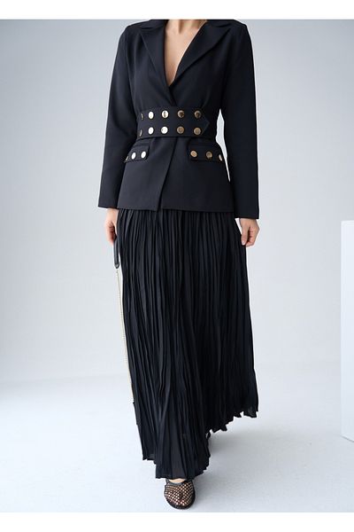 Qu Style تنورة سوداء كراشلي