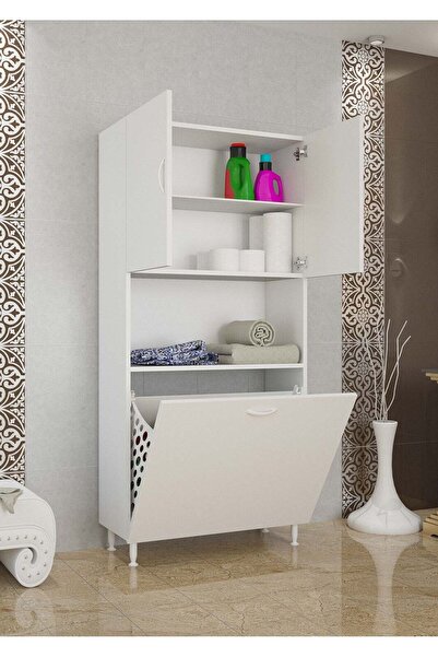Modilayn Çok Amaçlı Dolap Kirli Çamaşır Dolabı Kirli Çamaşır Sepetli Banyo Dolabı Mutfak Dolabı