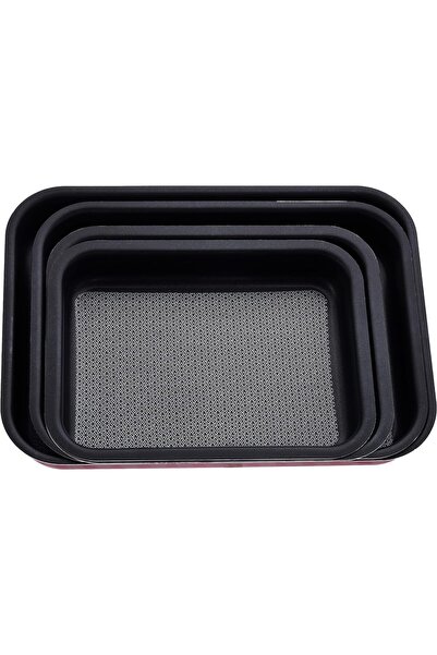 Generic Vitro Square Cake Pan Set, 4 Pieces - Sizes 29, 31, 37, 41 cm, Alumin...
