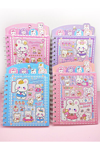 Limmy Блакитний блокнот A5 - 14x18 см, з закладкою у вигляді милого кролика