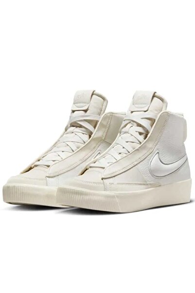 Nike Blazer Mıd Victory Hakiki Deri Bilekli Kadın Sneaker Ayakkabı Beyaz