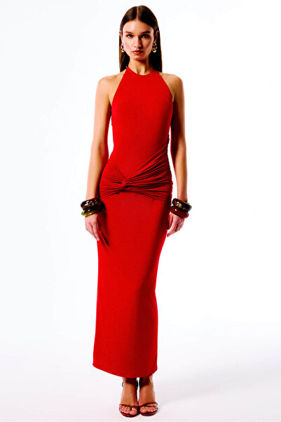Love On Friday JACQUELINE Sırtı Açık Uzun Abiye Elbise (Kırmızı)
