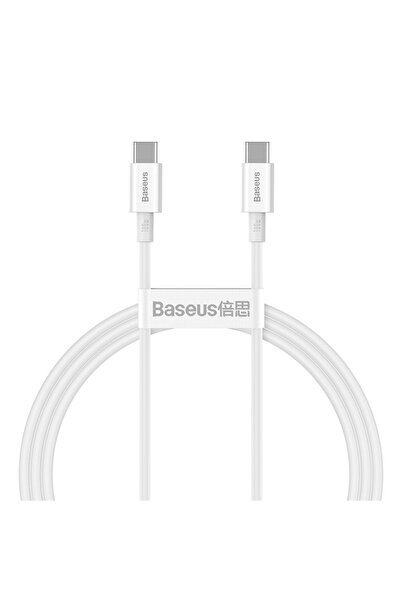 Baseus Superior 100W 100 cm PD Type-C Şarj Kablosu Beyaz