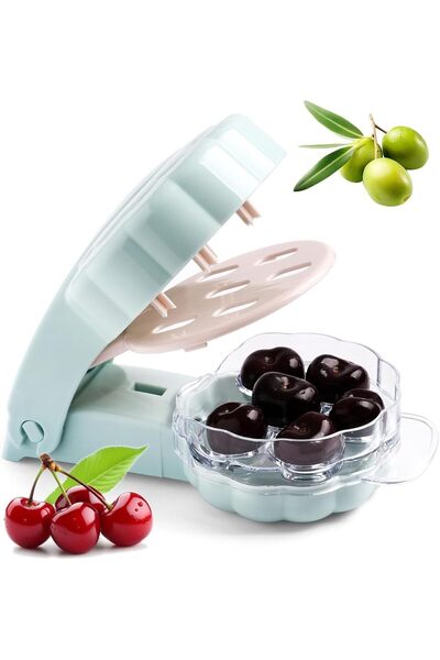 Arabest 6-Hole Cherry and Olive Pitter Tool,Stainless Steel Core Remover with...