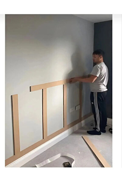 moka park avm Iskandinav Duvar Çıtası 10 Adet 60x8 Cm Dekoratif Duvar Çıtası Boyanabilir Duvar Dekoru Efsane