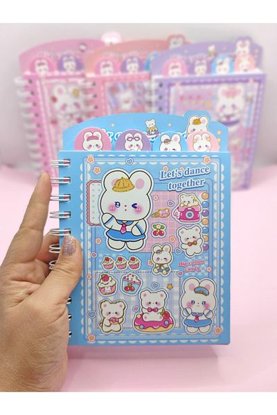 Limmy Blocnotes A5 Albastru - 14x18 cm Iepure Dulce cu Semn de Carte