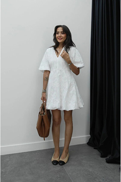 My Blog Bílé květinové vyšívané šaty ze 100% bavlny - 203113