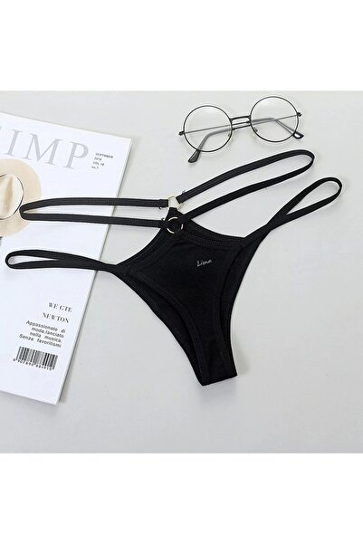 Beruflic Angel Büyük Beden Siyah Fantezi String Bato Külot