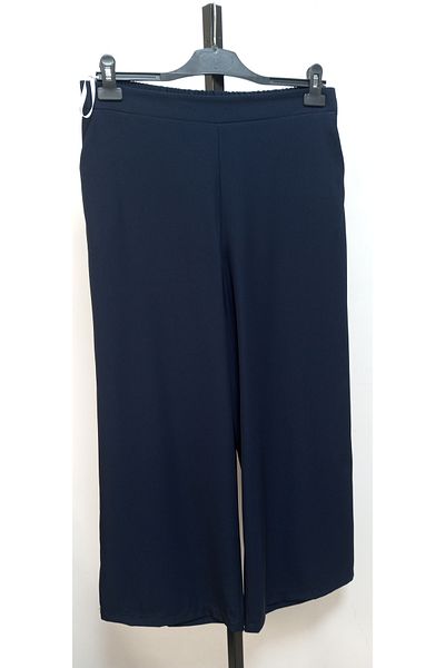 AKŞEN GİYİM Women's Palazzo Wide Leg, Elastic Waist High Waist Two Pockets Trousers Suitable for Suit