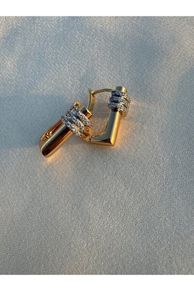 SOFT Zirkon Sıralı Halka Detaylı Küpe