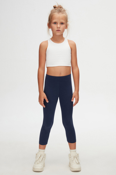 LOVETTI Açık Lacivert Basic Kız Çocuk Yazlık Tayt