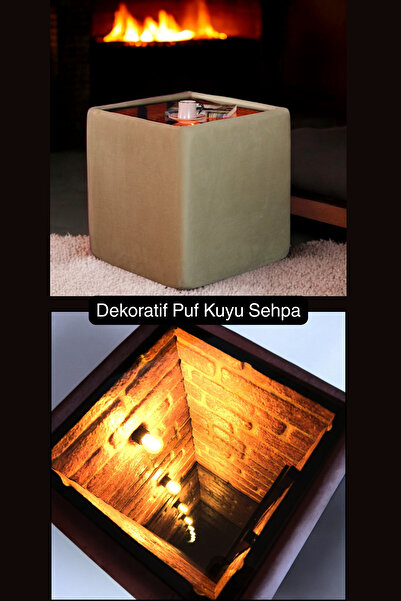 TreeAndTech Puf Kuyu Sehpa ,Yan Sehpa, Kahve Sehpası, Sonsuzluk Sehpası,