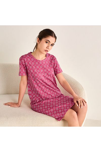 FAV All-over Printed Night Dress