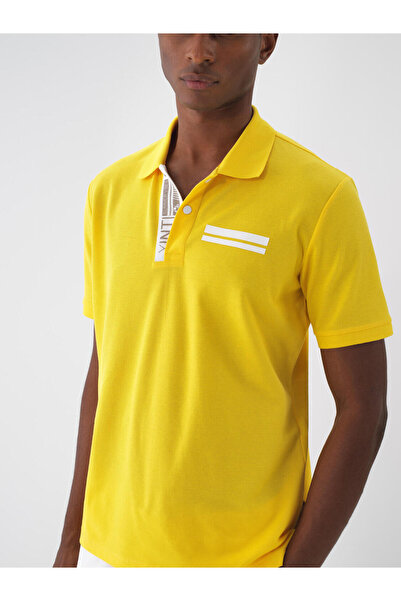 Xint Erkek Sarı Regular Fit Pamuklu Polo Yaka Tişört