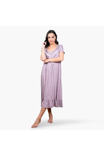 Aadaraya Floral Print Night Gown