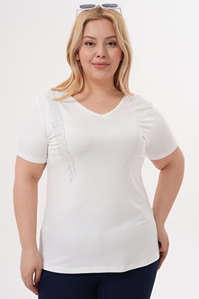 Siyezen Plus Size Sparkling Stone Blouse