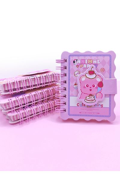 Limmy Mini bloc de note drăguț pentru petrecere cu animale, dimensiune buzunar cu velcro (7x8 cm)