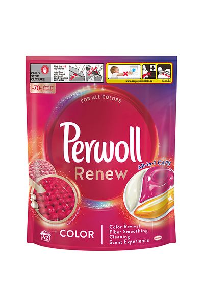 Perwoll Renew & Care Capsule Laundry Detergent, Color, 42 Washes