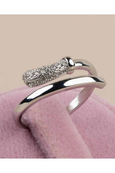 Portakal Esintisi خاتم ميريدا بحجر الزركون قابل للتعديل