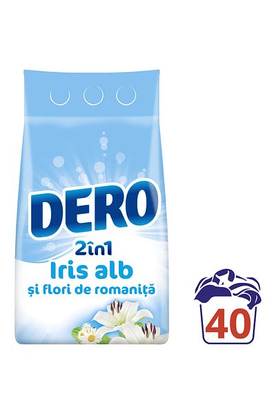 Dero 2 In 1 Iris White Laundry Detergent, 3 Kg