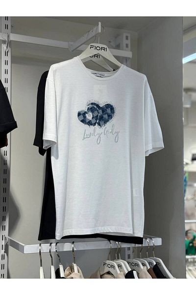 Fiori Heart Printed Tshirt
