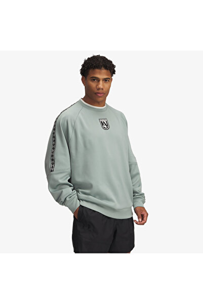 Under Armour 96 Terrace Neck Erkek Yeşil Sweatshirt