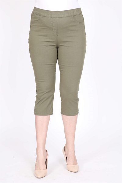MYLİNE Elastic Waist Capri Pants
